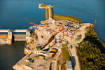 prise de vue aerienne d'un chantier à Montélimar, Drome, par Juan Robert. photo aérienne par drone et ulm